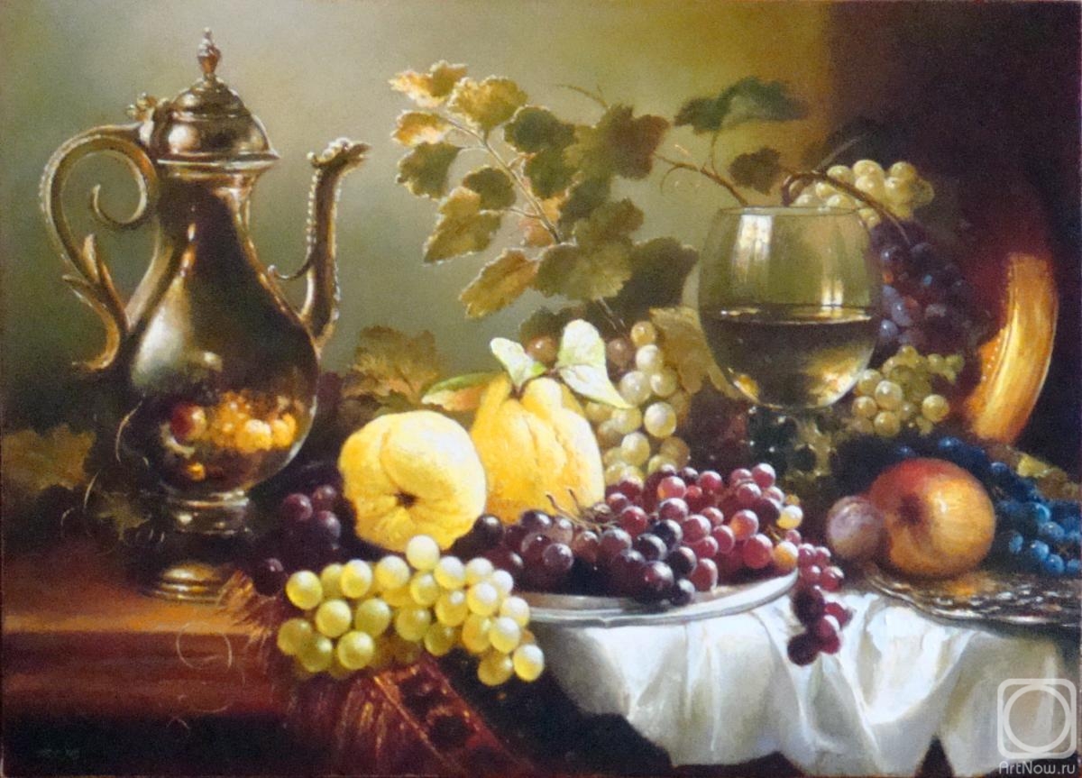 Karlikanov Vladimir. Quince and grapes