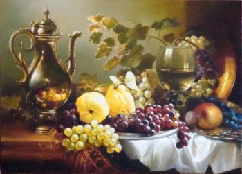 Quince and grapes (Flemish Painting). Karlikanov Vladimir