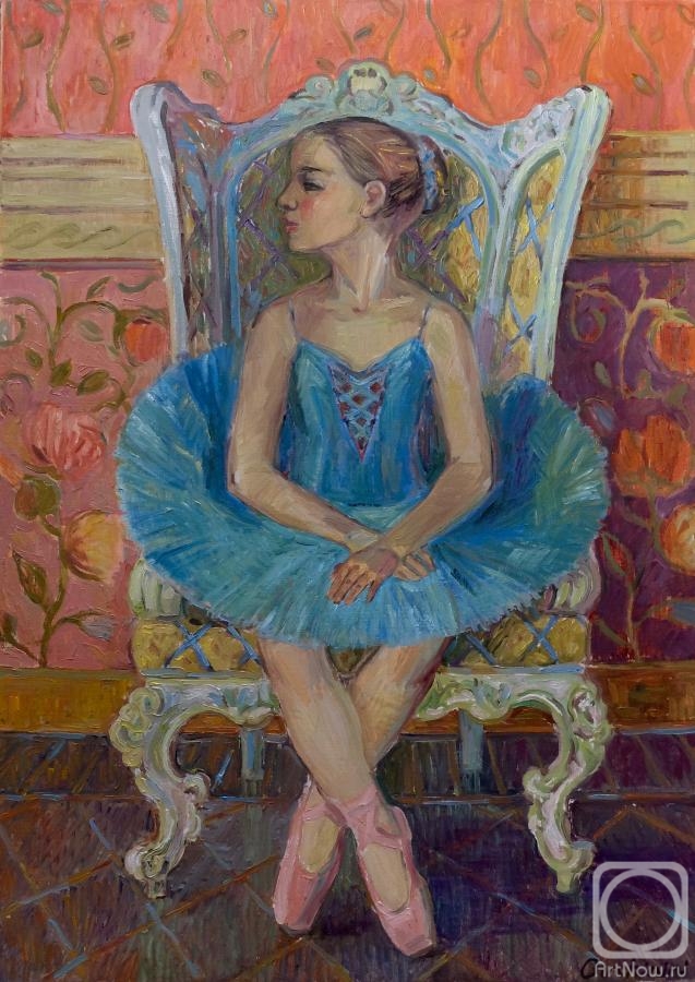 Ovchinini Lyutcia. Little ballerina in the chair (from the series "Little Ballerinas")