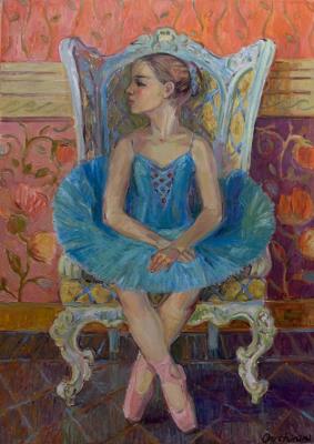 Little ballerina in the chair (from the series "Little Ballerinas"). Ovchinini Lyutcia