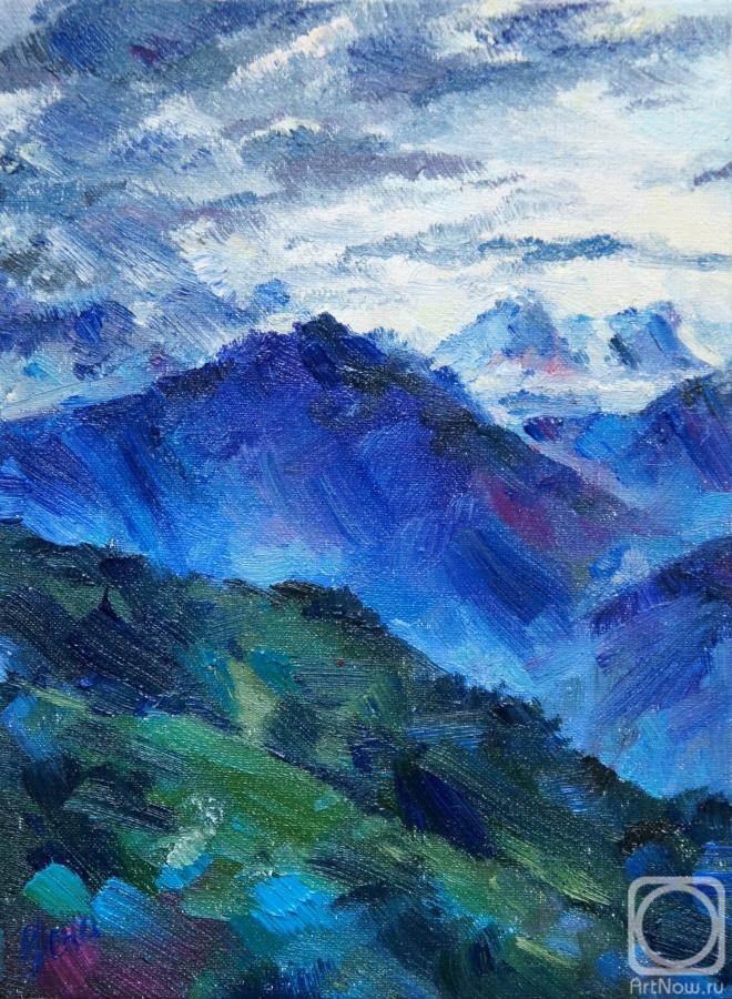 Adamovich Elena. After the rain. Landscape. The mountains