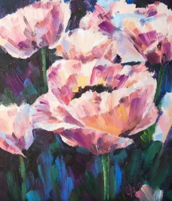 Quartz poppies. Flowers (Painting With Popp). Adamovich Elena