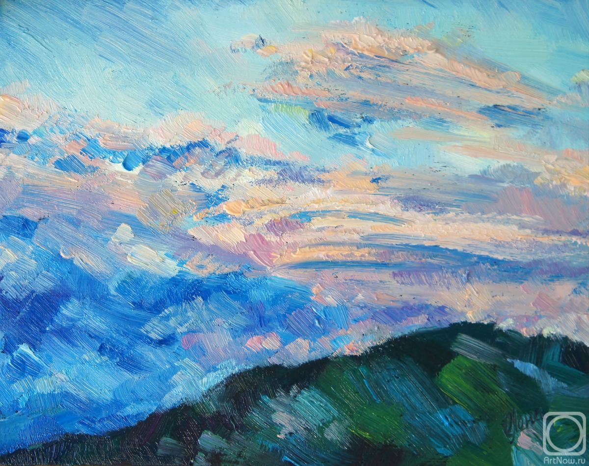 Adamovich Elena. Dawn. Landscape. The mountains