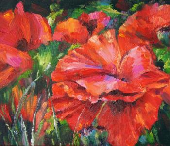 Summer juice. Poppies (Buy An Oil Painting With Poppies). Adamovich Elena