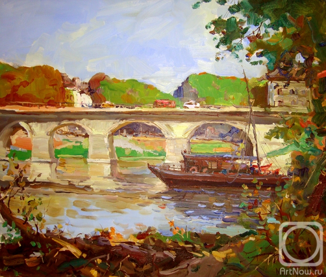 Mishagin Andrey. The bridge on the river Loire. France