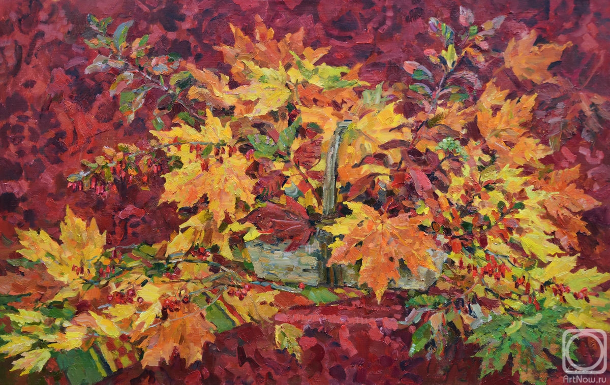 Eskov Pavel. Still life with autumn leaves