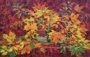 Still life with autumn leaves