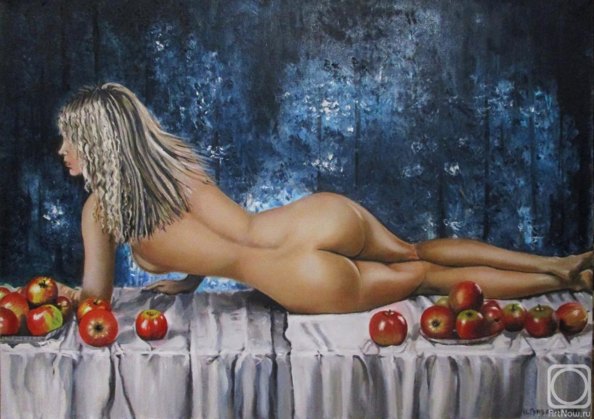 Gribanov Igor. Apple still life