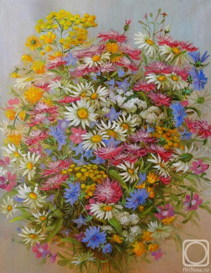 Razumova Svetlana. With chicory and daisies