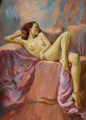 The model on the sofa. Vyrvich Valentin