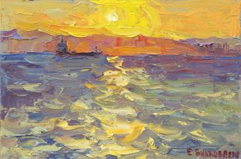 The sun on the waves. Vilkova Elena