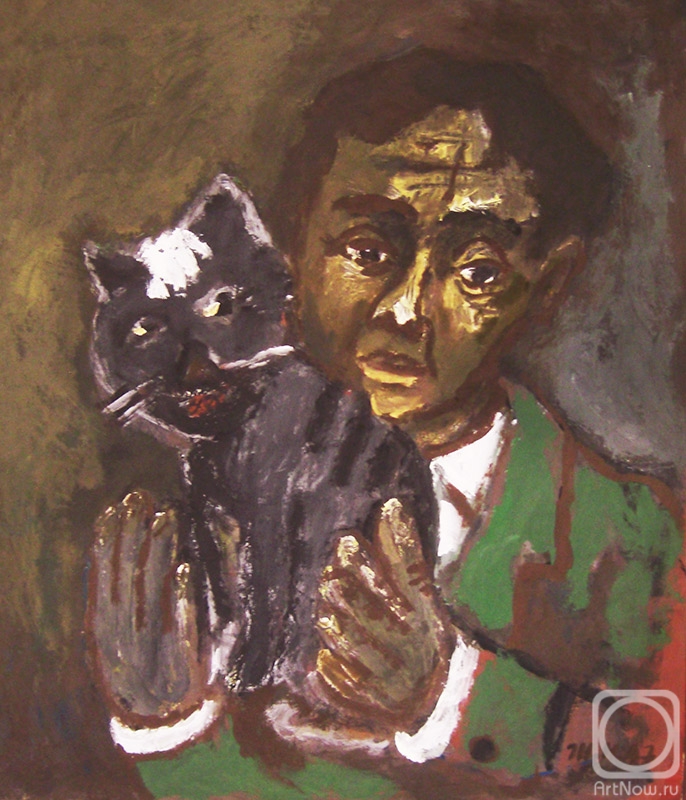 Jelnov Nikolay. With the cat