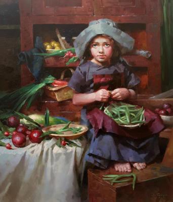 Girl with a pot. Pryadko Yuri