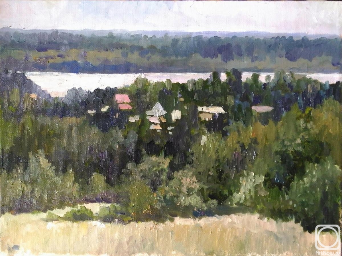 Goryunova Olga. A view of the village Polyana