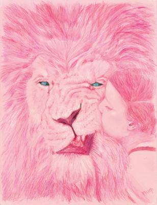 Girl and lion. Tyuryaev Vladimir