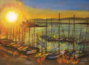Yachts at sunset. Ripa Elena