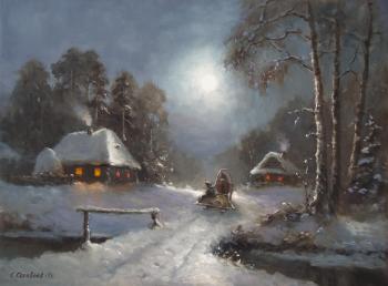 Winter road (A Sledge). Solovyev Sergey
