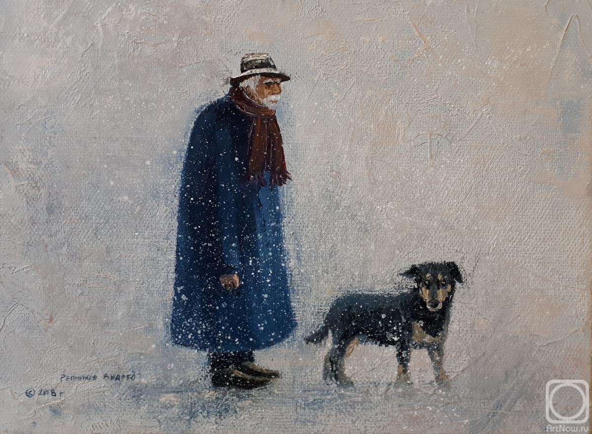 Repnikov Andrei. Man and dog