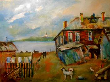 Pitaev Valery . Landscape with white chicken
