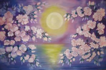 Purple Dream (Japanese Painting On Silk). Kondyurina Natalia