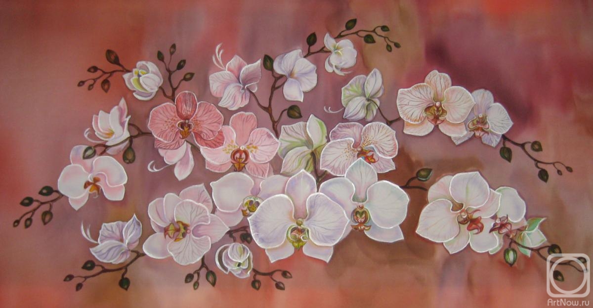 Kondyurina Natalia. Orchids on pink