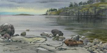 Echoes of war. Bream Bay on the island of Valaam