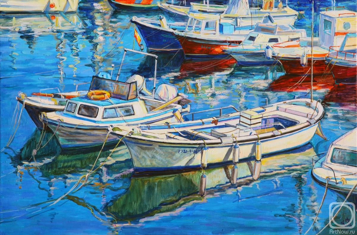 Filippova Ksenia. Boats on the dock (from the series "Spanish boats")