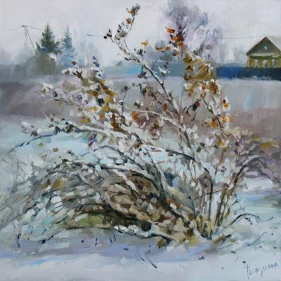 Currant Bush under the snow. Rogozina Svetlana