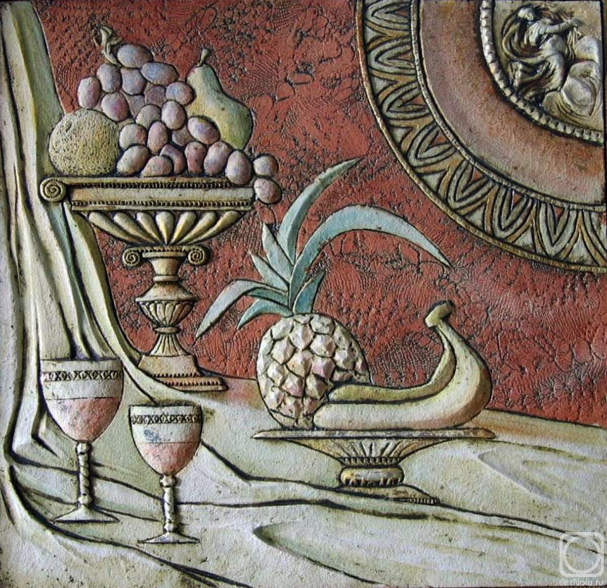 Taran Irina. Painting "still life with dish"