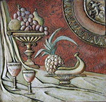 Painting "still life with dish"