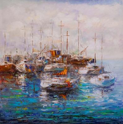 Boats at the pier N5 (A Lot Of Boats). Vevers Christina