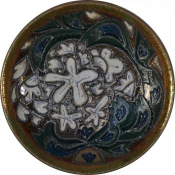 White flowers on blue (dish) (Interior Ceramics). Gulhenko Moisej