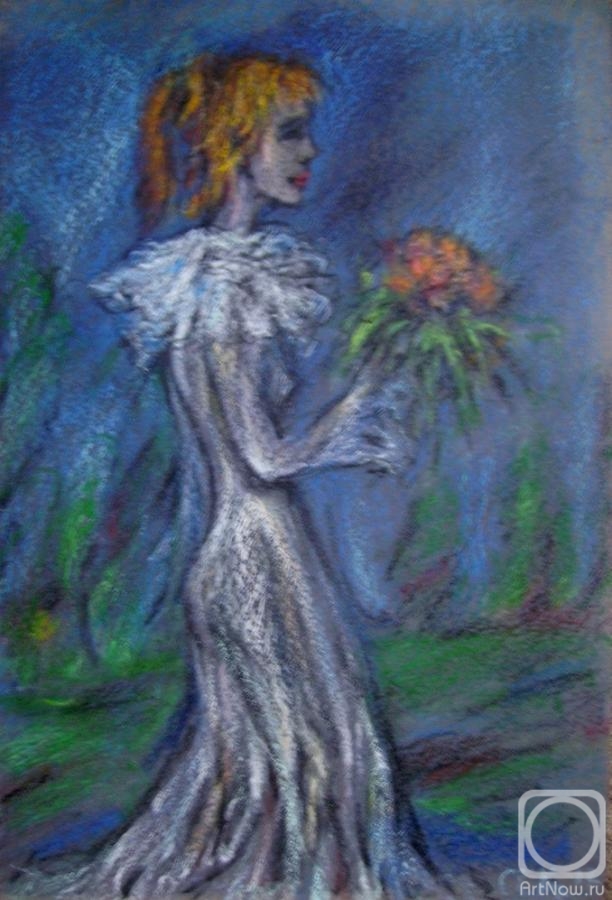 Kyrskov Svjatoslav. Girl with flowers