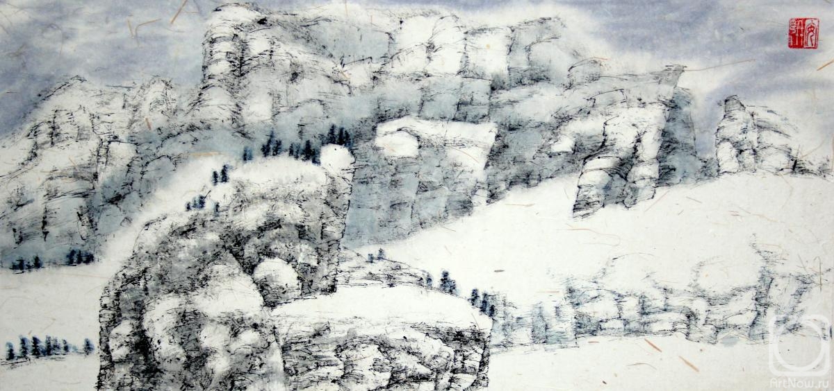 Engardo Anna. Chinese landscape Snow