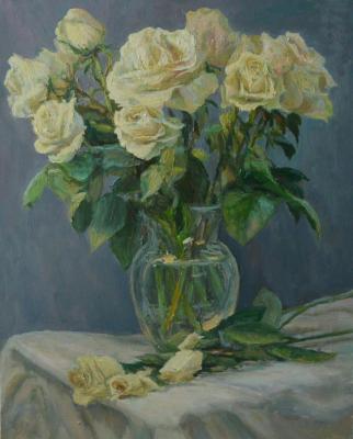 White roses. Antonova Galina