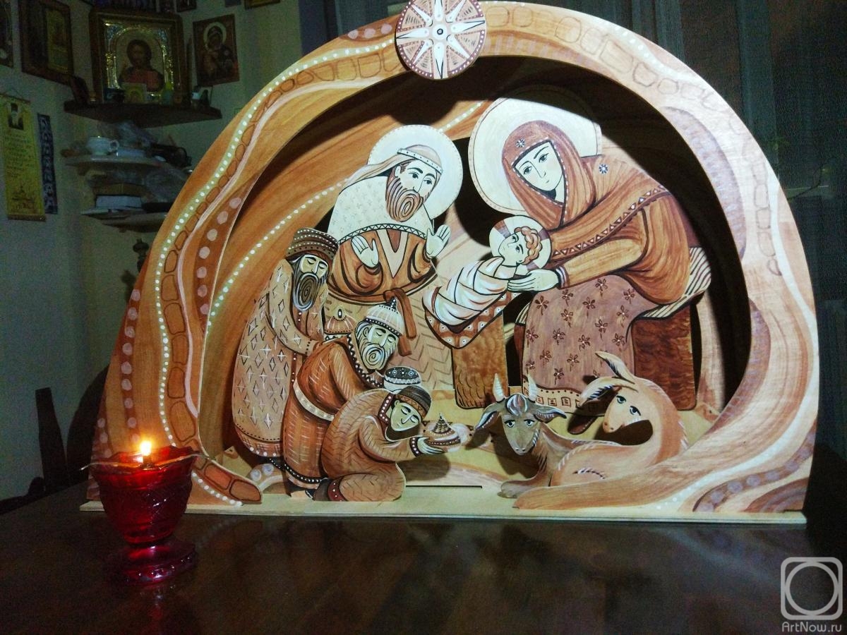 Kazanov Pavel. Nativity scene of the Nativity of Jesus Christ