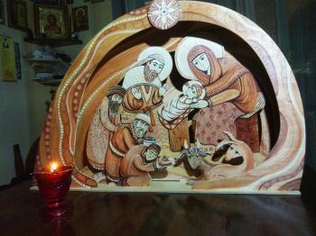 Nativity scene of the Nativity of Jesus Christ (  ). Kazanov Pavel