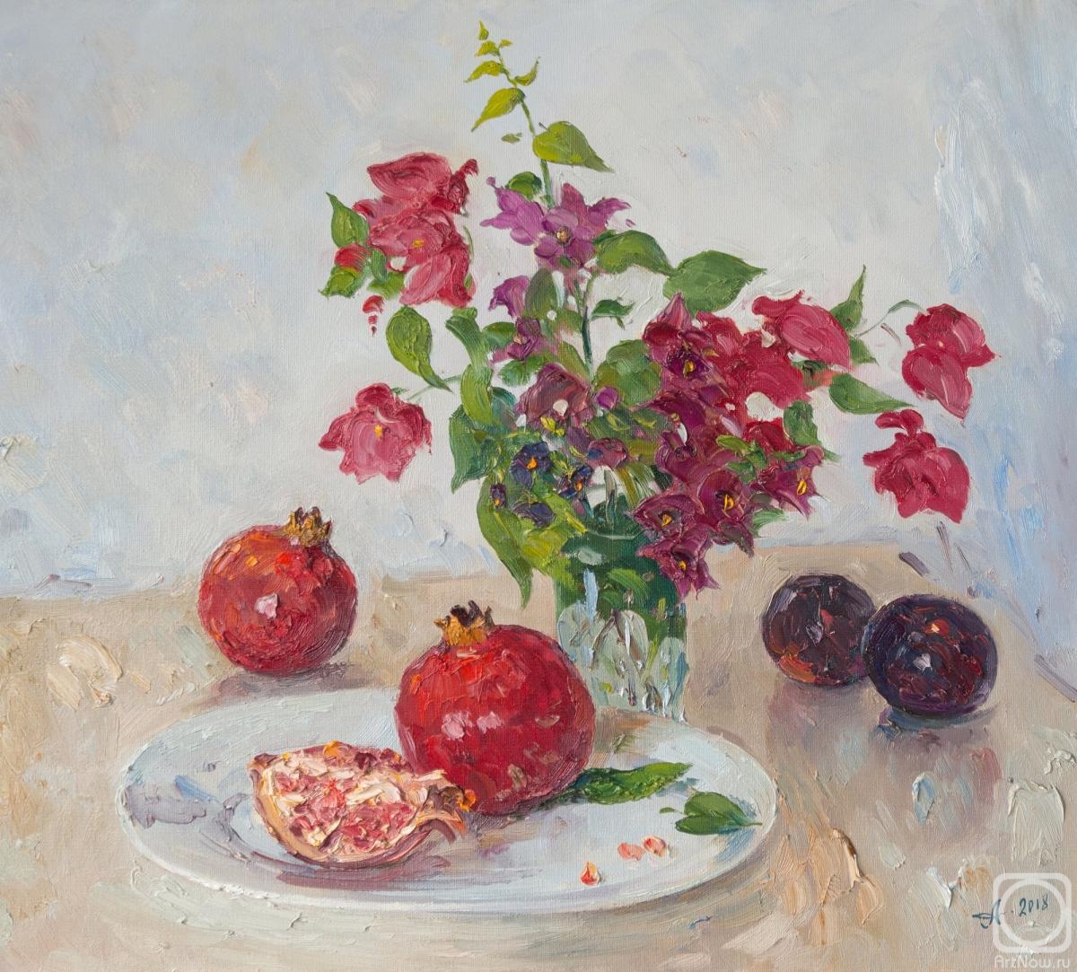 Alexandrovsky Alexander. Cyprus still life with pomegranates