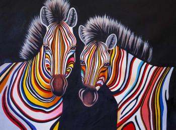 Multicolored zebras N6. Vevers Christina