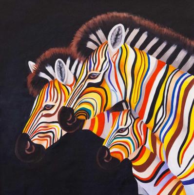 Multicolored zebras N8. Vevers Christina