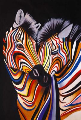 Multicolored zebras N9