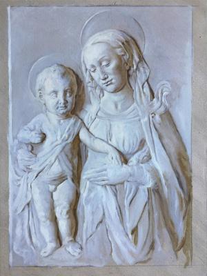 Madonna and Child (Grisaille Technique). Kaznina Polina