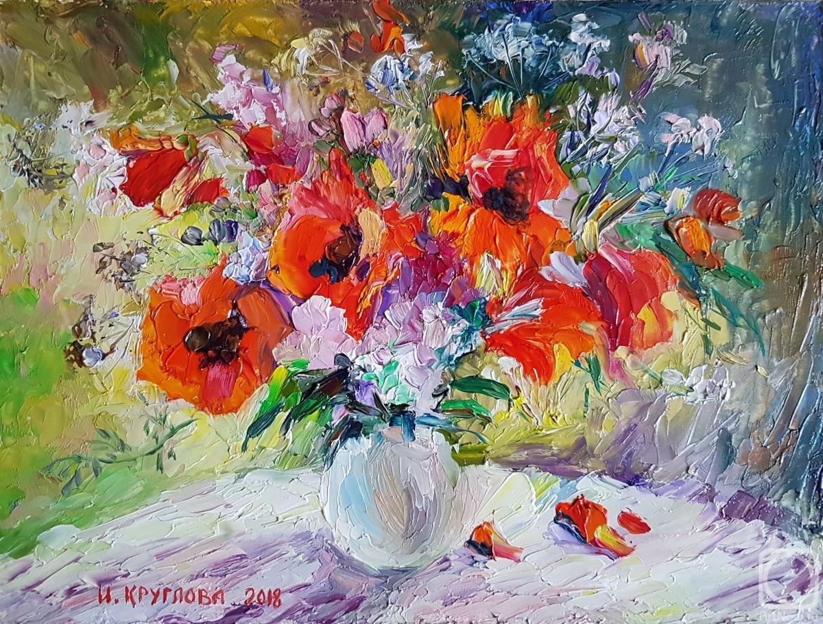 Kruglova Irina. Poppy bouquet