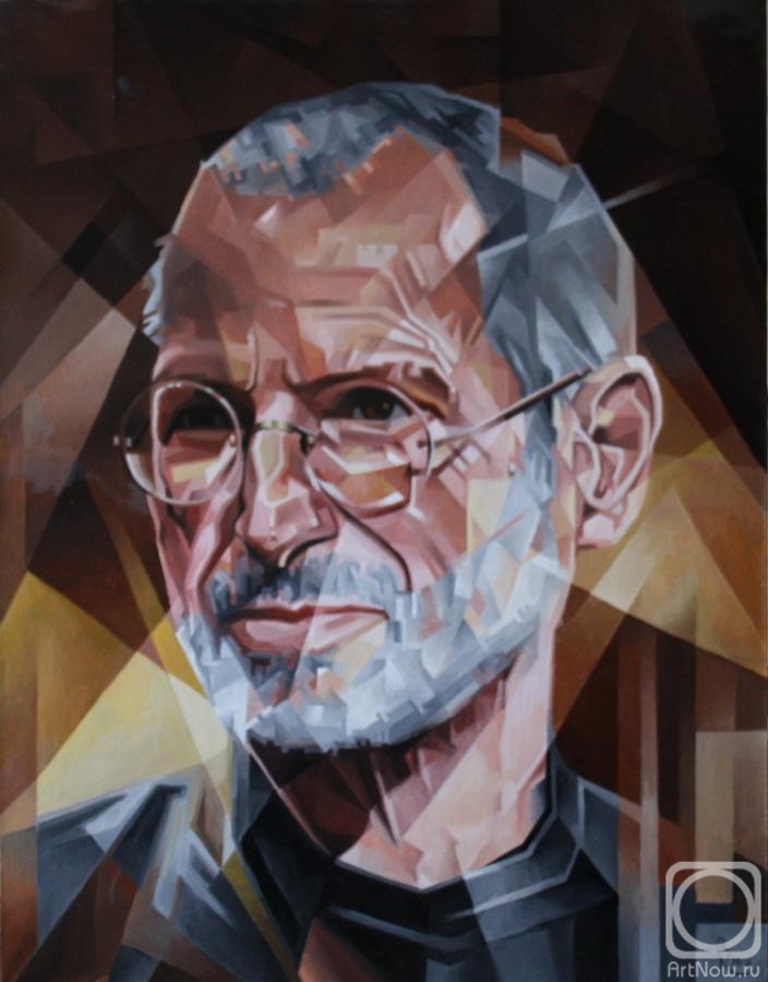 Krotkov Vassily. Steve Jobs. Cubo-futurism
