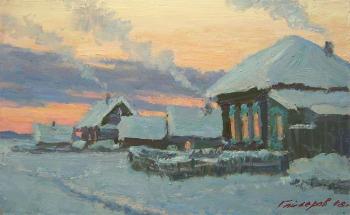 Gaiderov Michail Valentinovich. Frosty evening in the village