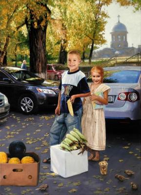 Moldovan children earn in school. Arseni Victor