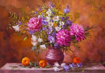 Autumn bouquet and tangerines. Vlodarchik Andjei