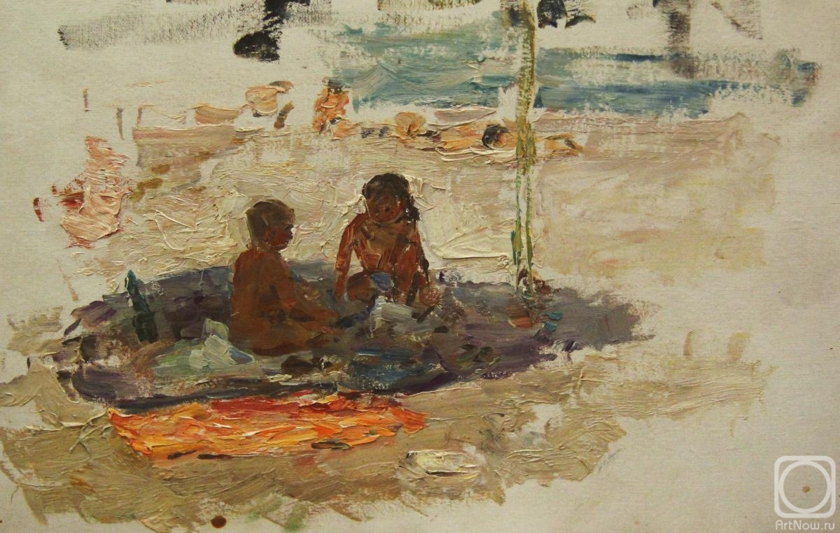 Gremitskikh Vladimir. Children on the beach in Gurzuf