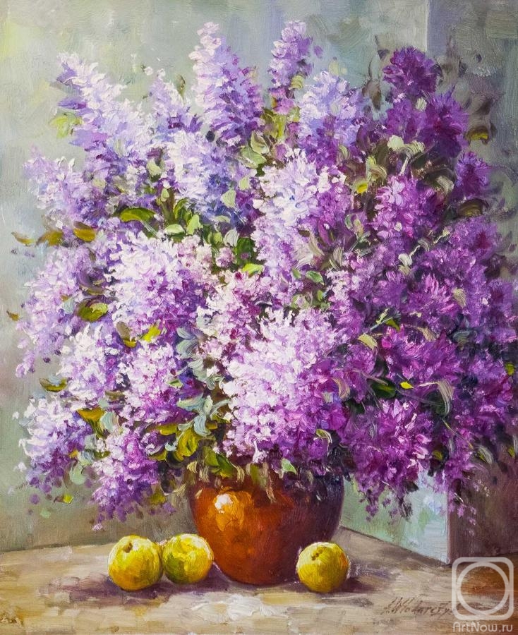Vlodarchik Andjei. Still life with lilac and apples