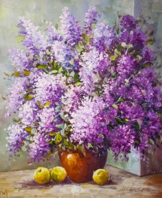 Still life with lilac and apples. Vlodarchik Andjei